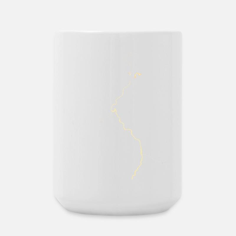 Golden veins on black - Large Mug 440 ml - white