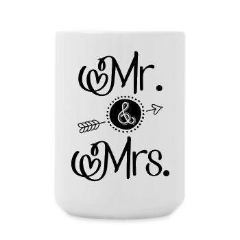 Mr. and Mrs. - Large Mug 440 ml - white - Front