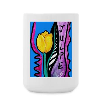 EC Flowers I Tulips I Holland I Holiday Birthday - Large Mug 440 ml - white - Front