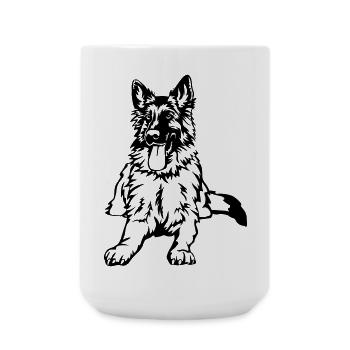 Berger allemand - Grande tasse 440 ml - blanc - Devant