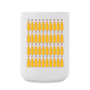 40. Geburtstag Bierflaschen Bier Bierzig Vierzig - Große Tasse 440 ml - Weiß - Vorne