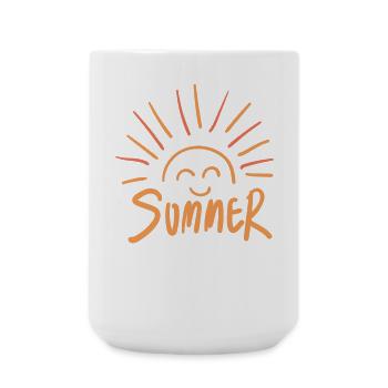 Vivid Summer Sunbeams Illustration - Large Mug 440 ml - white - Front