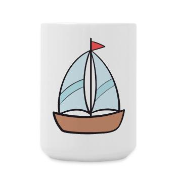 Boat Ship Sailing Ship - Large Mug 440 ml - white - Front