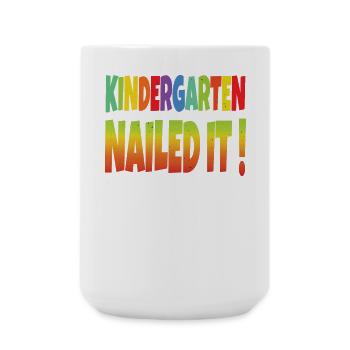 Panneau de réussite coloré de la maternelle - Grande tasse 440 ml - blanc - Devant