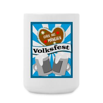 Volksfest in München - Große Tasse 440 ml - Weiß - Vorne