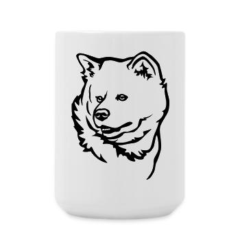Tête d’Akita - Grande tasse 440 ml - blanc - Devant