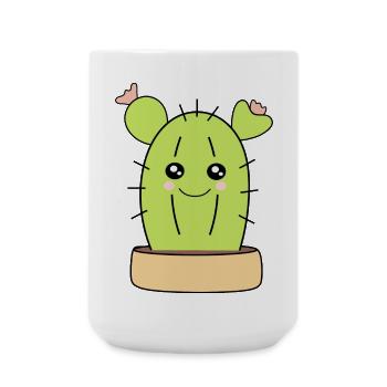 Kawaii Cactus Kawaii Chibi Kawaii Manga - Large Mug 440 ml - white - Front