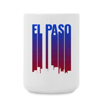 El Paso Skyline Gradient - Große Tasse 440 ml - Weiß - Vorne