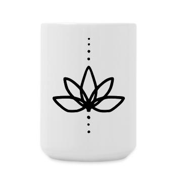 Kaktusblume - Große Tasse 440 ml - Weiß - Vorne