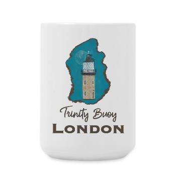 Londres, Trinity Buoy Lighthouse, Pixel Art - Grande tasse 440 ml - blanc - Devant