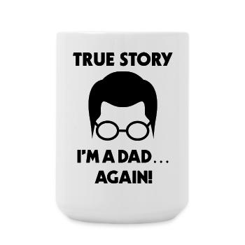 Parents enceintes Papa Famille Bonheur Bébé Déclaration - Grande tasse 440 ml - blanc - Devant