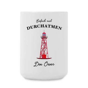 Leuchtturm Den Oever, Niederlande - Große Tasse 440 ml - Weiß - Vorne