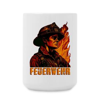 Feuerwehr / Feuerwehrmann - Große Tasse 440 ml - Weiß - Vorne