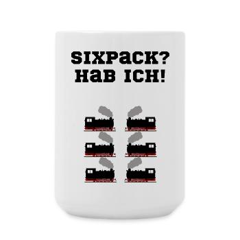 eisenbahn sixpack modelleisenbahn - Große Tasse 440 ml - Weiß - Vorne