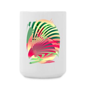 Sonne Papagei Sommer - Große Tasse 440 ml - Weiß - Vorne