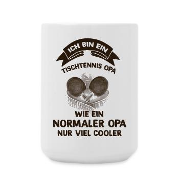 Ich bin ein Tischtennis Opa - Große Tasse 440 ml - Weiß - Vorne
