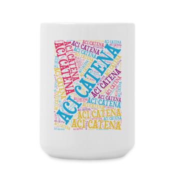 Sicilia t-shirt Aci Catena word cloud t-shirt - Large Mug 440 ml - white - Front