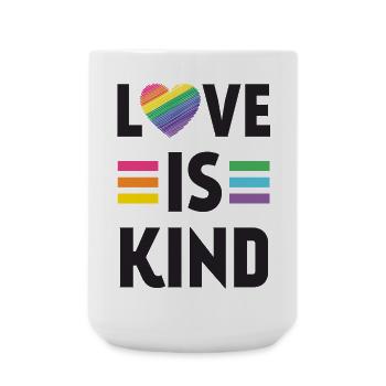 Mois de la fierté LGBT - Love is Kind - Grande tasse 440 ml - blanc - Devant