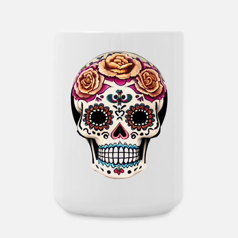 Dia de los Muertos - Große Tasse 440 ml - Weiß
