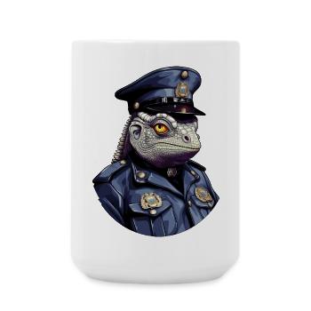 Chameleon Police - Large Mug 440 ml - white - Front