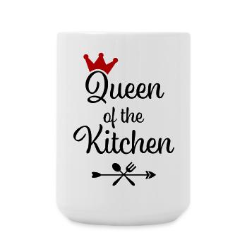 Queen of the Kitchen - Large Mug 440 ml - white - Front