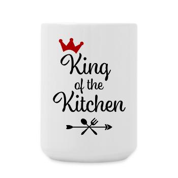 King of the Kitchen - Large Mug 440 ml - white - Front