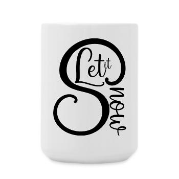 Let it Snow Christmas Motif - Large Mug 440 ml - white - Front