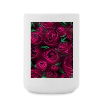 Romance Red Rose Bouquet Love Modern - Large Mug 440 ml - white - Front