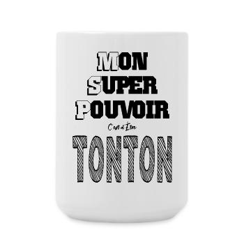 Mon Super Pouvoir Etre Tonton Oncle - Grande tasse 440 ml - blanc - Devant