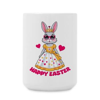 Osterhase Königin - Große Tasse 440 ml - Weiß - Vorne