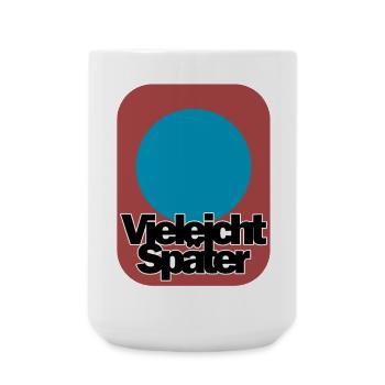 Jeu abstrait de couleurs avec le lettrage - Grande tasse 440 ml - blanc - Devant