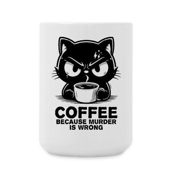 Murder is wrong - Large Mug 440 ml - white - Front