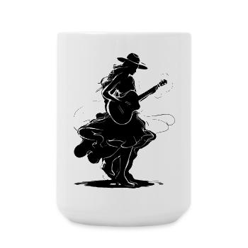 Guitariste - Grande tasse 440 ml - blanc - Devant