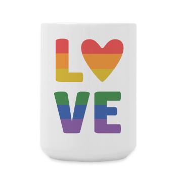 LGBT Pride Month - Liebe ist Liebe - Große Tasse 440 ml - Weiß - Vorne