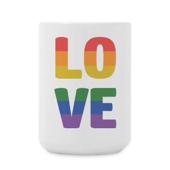 LGBT Pride Month - Liebe ist Liebe - Große Tasse 440 ml - Weiß - Vorne