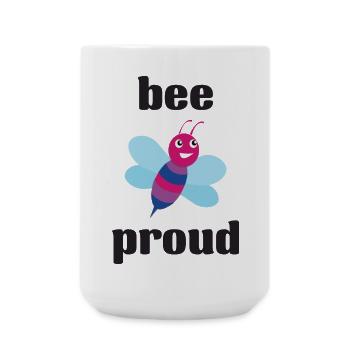 LGBT Pride Month - Bisexuelle Pride - Bee Proud - Große Tasse 440 ml - Weiß - Vorne