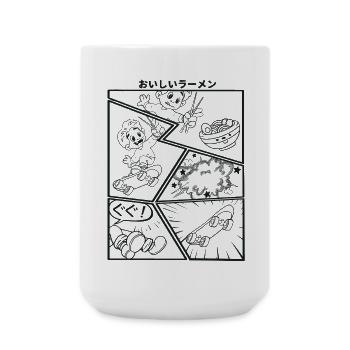 Chasing Ramen Cartoon - Große Tasse 440 ml - Weiß - Vorne