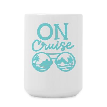 Kreuzfahrt Urlaub - Große Tasse 440 ml - Weiß - Vorne