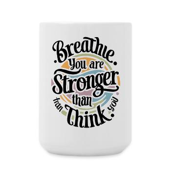 Typographie de sagesse inspirante - Grande tasse 440 ml - blanc - Devant