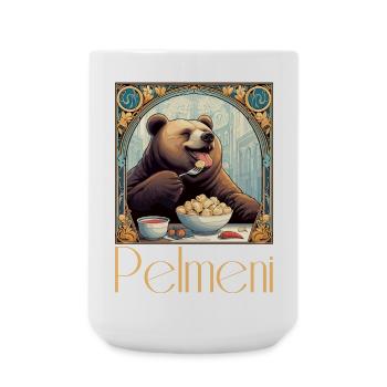 Pelmeni Bear Russian Gift - Large Mug 440 ml - white - Front