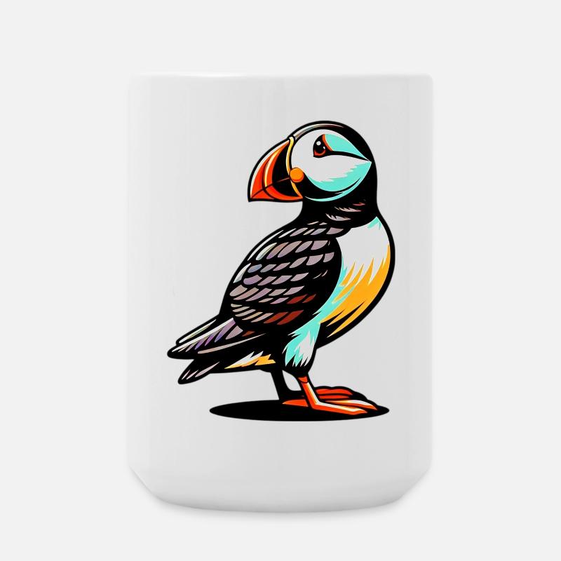 Papageitaucher - Große Tasse 440 ml - Weiß