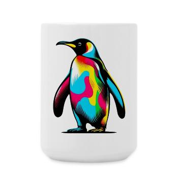 Pinguin - Große Tasse 440 ml - Weiß - Vorne