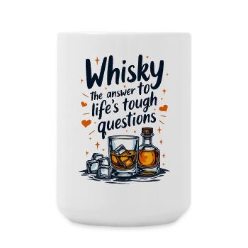 WHISKY: DIE ANTWORT AUF DIE SCHWIERIGEN FRAGEN DES LEBENS - Große Tasse 440 ml - Weiß - Vorne