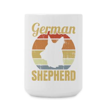 Retro German Shepherd - Large Mug 440 ml - white - Front