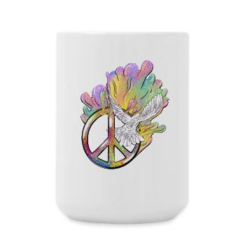 Peace is Colorful - Large Mug 440 ml - white - Front