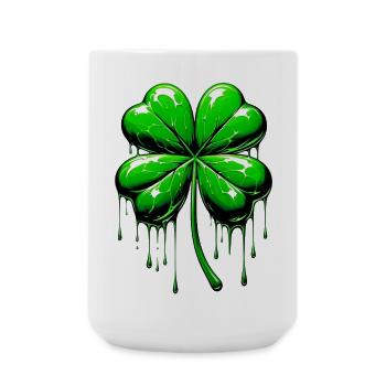 Trèfle à quatre feuilles - Grande tasse 440 ml - blanc - Devant