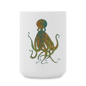 Pieuvre - Grande tasse 440 ml - blanc - Devant