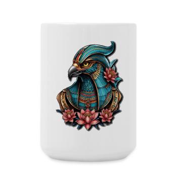 Egyptian falcon god. - Large Mug 440 ml - white - Front