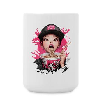 Ramen Girl - Große Tasse 440 ml - Weiß - Vorne