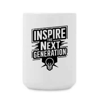Inspire the Next Generation - Große Tasse 440 ml - Weiß - Vorne